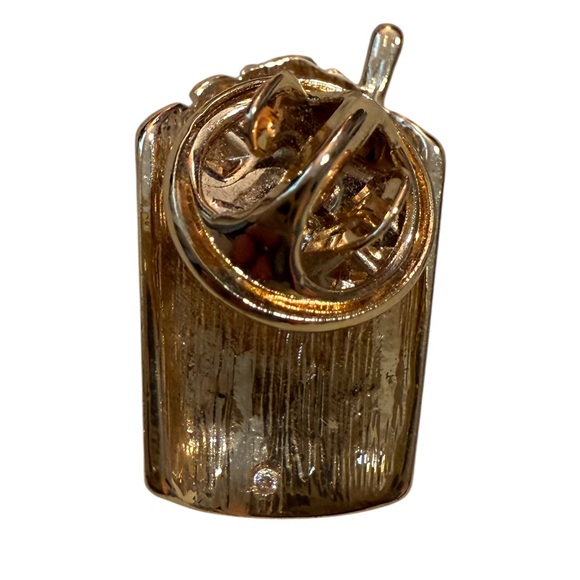 Pumpkin Coffee Enamel Pin Ghost Fall Halloween Gold tone 1 “ Lapel Pin - Picture 4 of 5